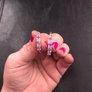 Light Purple Gemstone Earrings